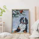 Snow Dog Mosaic Diamond Painting Drawing Full Round Drill DIY Art Handcraft Kit