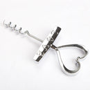 Creative Heart-Shaped Red Wine Bottle Opener Corkscrew Can Opener