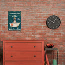 Bathing Dog Retro Metal Plate Tin Sign Plaque Poster for Bar Club Cafe Home