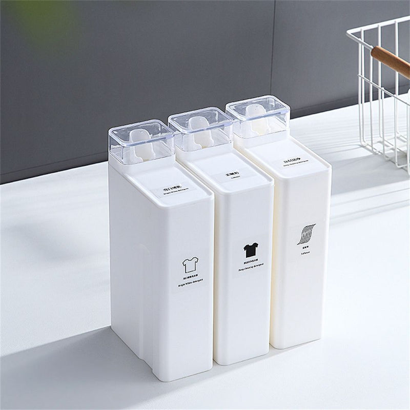 White Shampoo Dispenser Laundry Detergent Bottle Shower Gel Bottles Empty