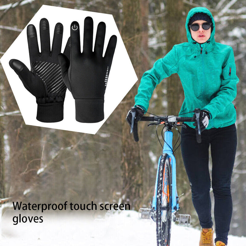 Unisex Winter Gloves Touchscreen Warm Outdoor Cycling Running Mittens (M) Newly