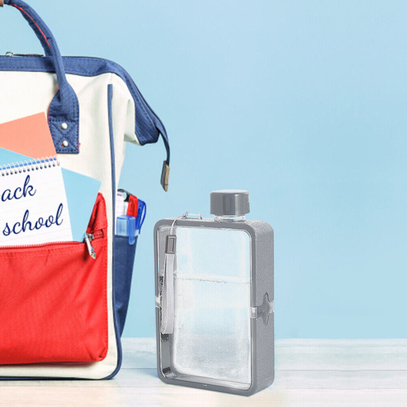 400ml Water Bottle for Travel Paper Book Cup Drinking Bottles Kettle (Grey)