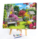 Canvas Paint By Numbers Garden View Oil Hand Painted Kit Home Decor (S1117)
