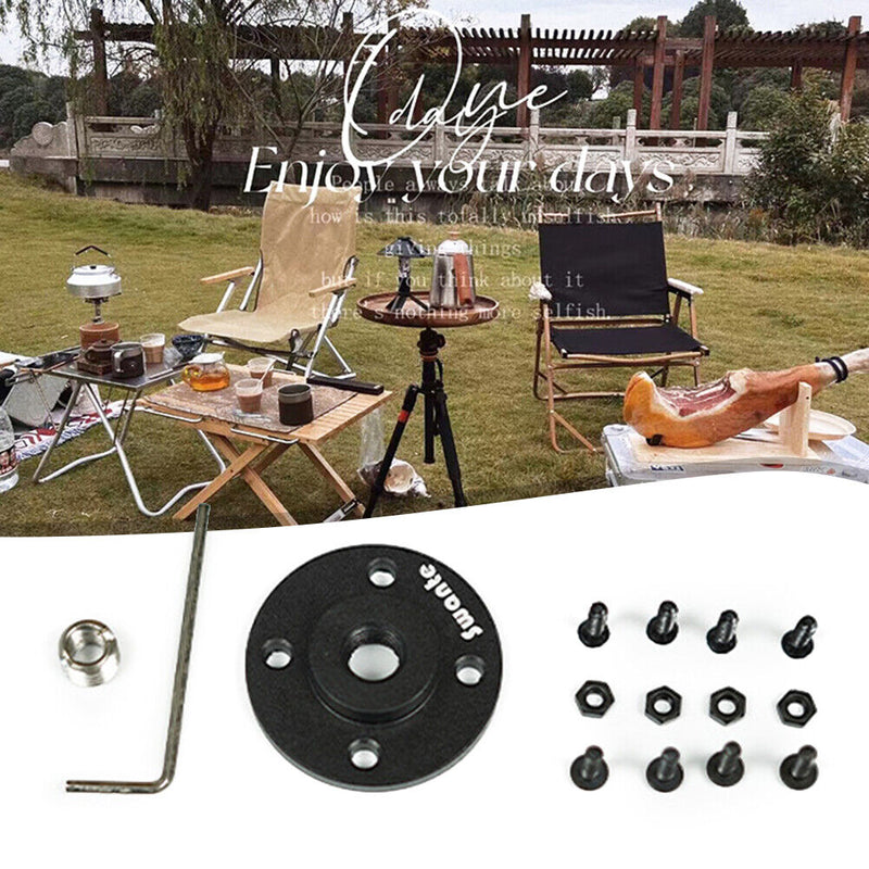 Swante Desk Connector Universal Tripod Adapter Wood Fixed Base for 1/4 3/8 Stand