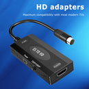 For Sega Saturn Console HD Adapter SS to HDMI-compatible Converter w/ USB Cable