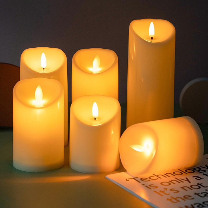 Flameless LED Candle Light Flickering Wedding Home Party Decor (7.5x10cm)