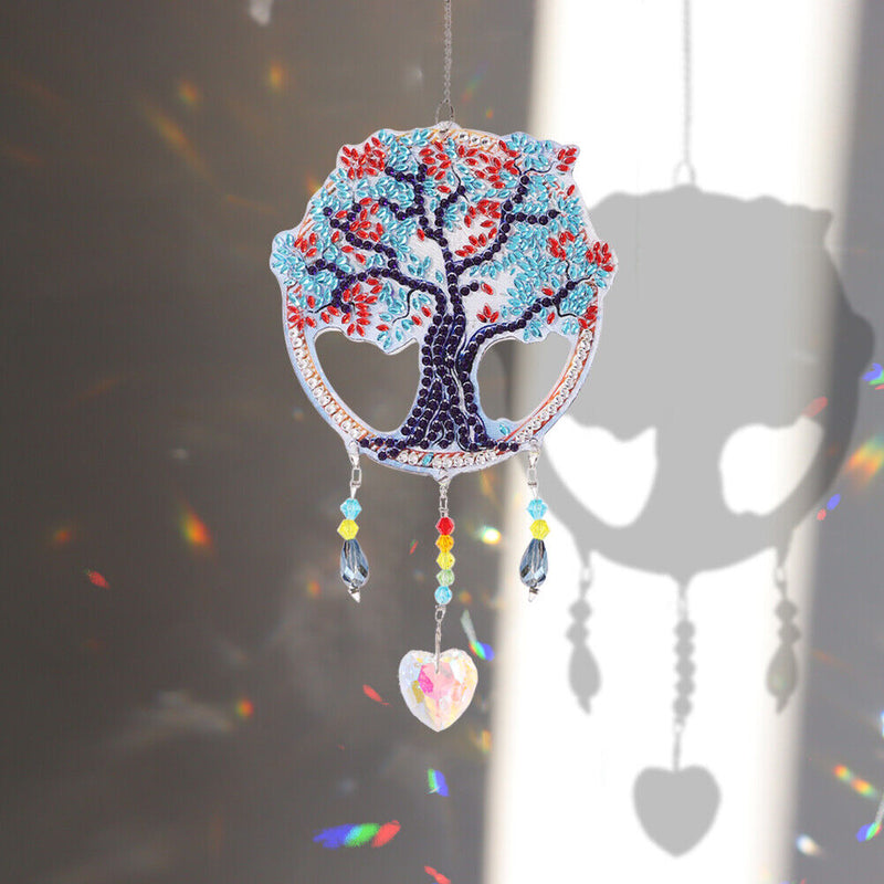 Point Drilling Crystal Ornament Wind Chime Pendant Outdoor Indoor DIY Decor