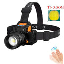 Torch Outdoor Lighting Zoom Fishing Headlamp Rechargeable Sensor LED Headlamp