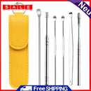 6pcs Ear Wax Picker Kit Health Care Curette Earpick Household Tool (Yellow)