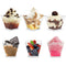50pcs Food Cups Kitchen Decor Cake Cup with Spoon Set for Jelly Mousse Ice