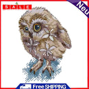 14CT Canvas Stamped Cross Stitch Kit Animal Cotton Thread Artwork DIY Needlework