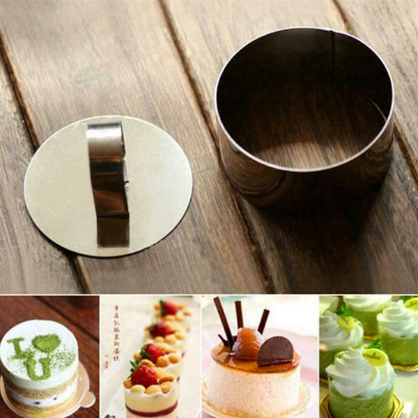 Round Mousse Mould Cake Steel Ring Pastry Mold Baking TOP Tool S8P1