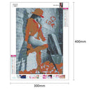 5D DIY Full Drill Square Diamond Painting Cool Lady Cross Stitch Embroidery