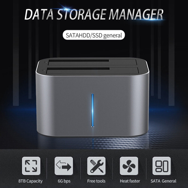 External Hard Drive Docking Station SATA to USB3.0 for 2.5/3.5 in HDD (EU)