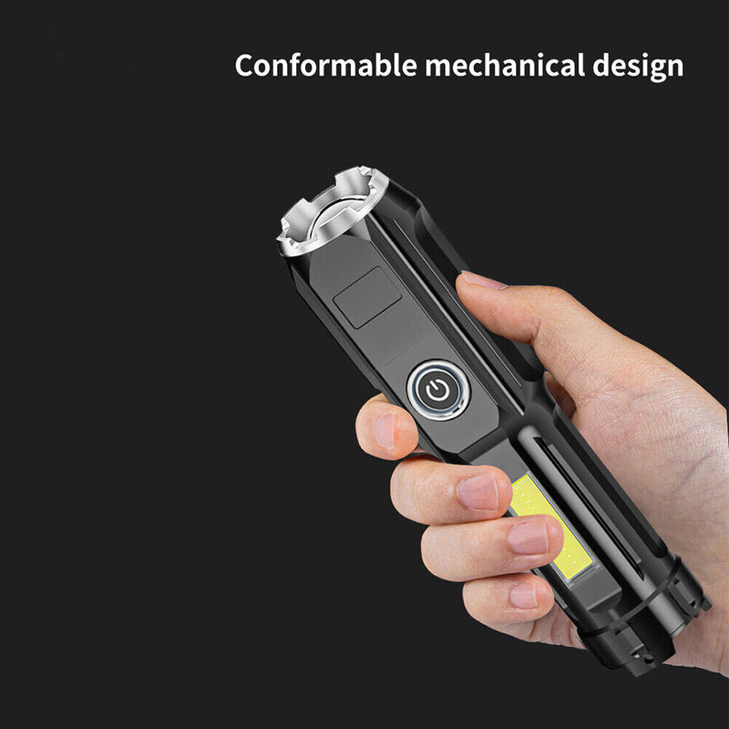 XPG+COB LED USB Rechargeable Portable Torch Night Work Fishing Flashlight