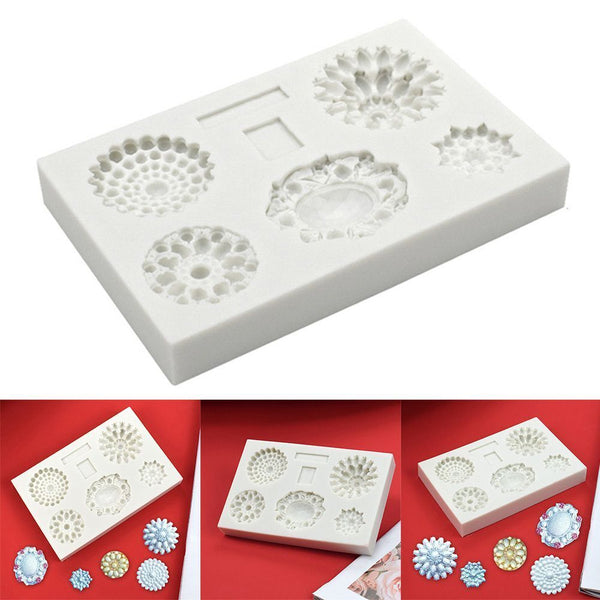 Drip Mold Silicone Mold 5 Cavity European Gem Chocolate Mould Turn Sugar