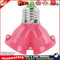 E27 to 2E27 Lamp Holder Converter Socket Splitter Adapter Bulb Base (Pink) Newly