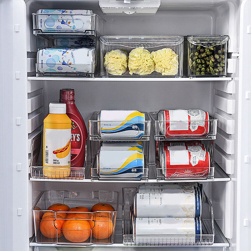 Beer Soda Storage Box 2 Layer Refrigerator Auto Rolling Beverage Can Racks Newly