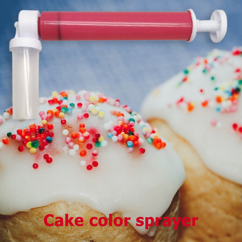Manual Cake Coloring Duster Kitchen Pastry Baking Airbrush Spray Tube Tool Newly