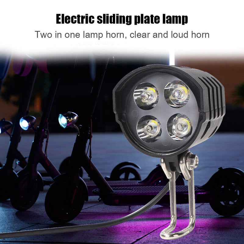 ABS Electric Bicycle 4 LED Headlight 12W Waterproof with Horn for Driving Newly