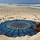 Outdoor Picnic Mat Round Holiday Beach Cushion Blanket Camping Boho Pad Shawl