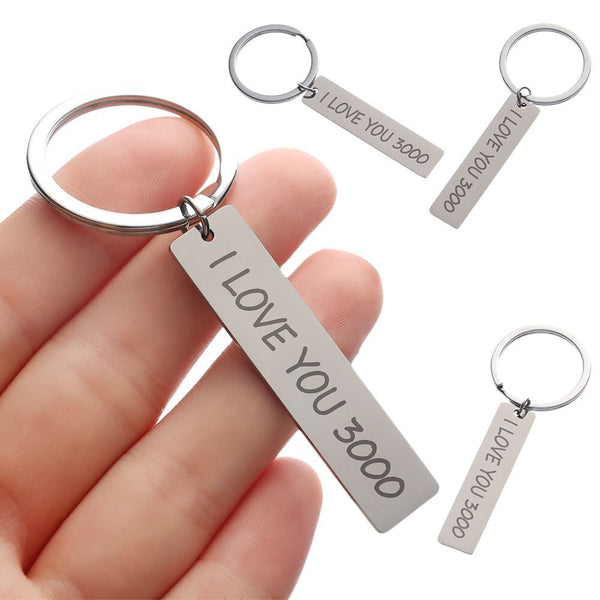 Wife Husband Gift Jewelry Keyfob Key Ring Car Pendant I Love You 3000 Keyring