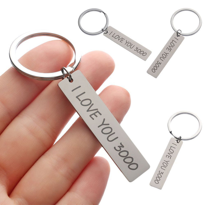 Wife Husband Gift Jewelry Keyfob Key Ring Car Pendant I Love You 3000 Keyring