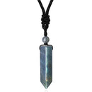 Hexagonal Cylindrical Crystal Necklace Stone Pendant Healing Stone Pendant