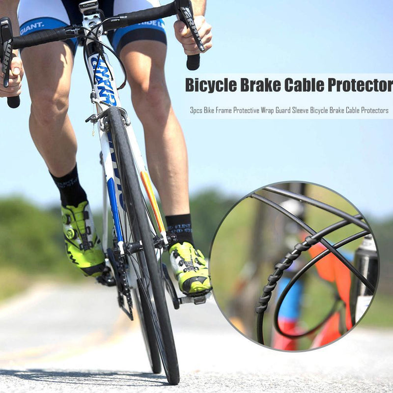 3pcs Bike Frame Protective Wrap Guard Sleeve Bicycle Brake Cable Protectors