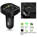 Car FM Transmitter Bluetooth 5.0 Handsfree U Disk TF MP3 Player 4.1A USB Charger
