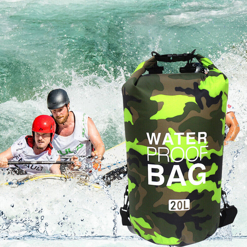 Outdoor Dry Bag Swimming Waterproof Sack for Boating Rafting (20L Green) Newly