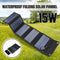 Waterproof 15W Foldable USB Solar Panel Outdoor Battery Charger (Black)