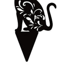 Hollow Simulation Black Cat Dog Insert Card Silhouette Stake Garden Art (C)