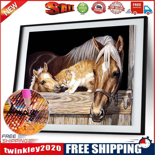 5D Horse Diamond Embroidery Painting Rhinestone Cross Stitch Home Decor