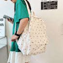 Casual Fashion Backpacks College Schoolbag Student School Bag Flower Prints Gift