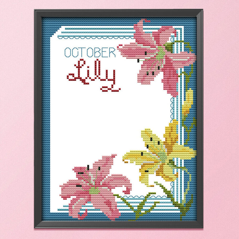 Printed Embroidery DIY Photo Frame Cross Stitch 14CT Stamped Ornaments Craft
