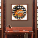 pumpkin Diamond Painting Full Round Rhinestone Wall
