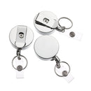 Stationery Metal ID Name Card Badge Holder Key Ring Lanyards Retractable