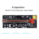 VER009C-PLUS PCIe Riser with LED USB 3.0 PCI-E 1X to 16X Extender (Red) Newly