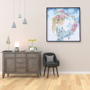 5D DIY Part Special Shaped Drill Diamond Painting Girl Moon Luminous Art