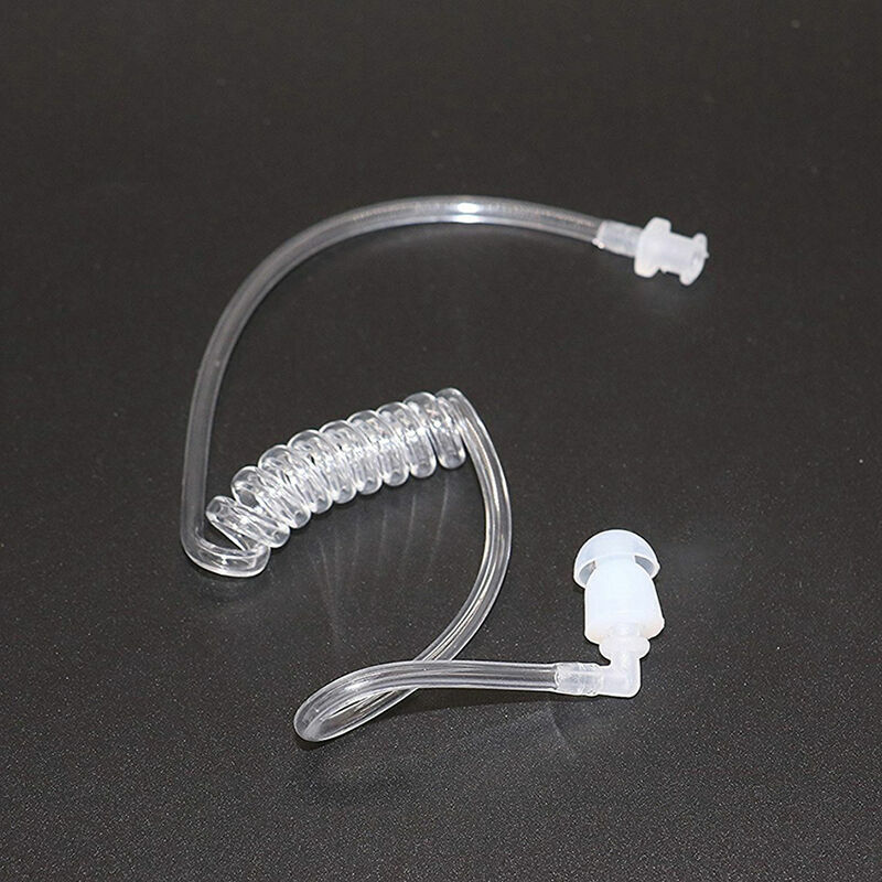 Surveillance Security Coiled Acoustic Tube Ear Tip He For Earphone U3O0 S0J2