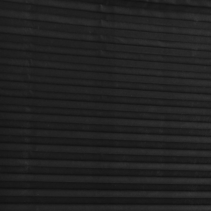 Self-Adhesive Pleated Blinds Half Blackout Window Curtains (Black 60X150cm)