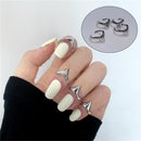 Fashion Open Jewelry Gift Adjustable Simple Personality Ring Party Statement
