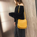 Girls PU Leather Solid Color Shoulder Packs Women Large Chain Crossbody Handbags