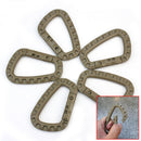 5 Pcs Plastic Carabiner D-Ring Key Chain Clip Hook Camping Buckle Accessories