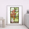 Partial Cross Stitch Cotton Needlework Kit Printed Red Leaves Decor Handicraft