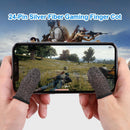 2pcs 24-Stitch Mobile Game Finger Cover Sweat Proof Anti-Skid (Black )
