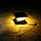 Solar Power LED Pillar Lamp Outdoor Garden Fence Light (Warm Light Black)