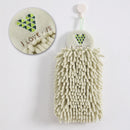 Soft Chenille Hand Towel Kitchen Bathroom Super Absorbent Towels (Green) Newly