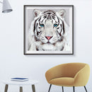 5D Diamond Painting Kit White Tiger Full Round Drill DIY Decorative Rhinestone